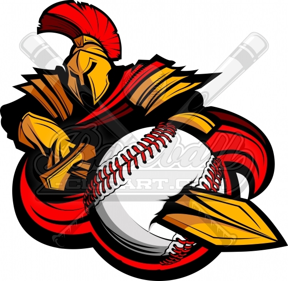 590x576 Trojan Baseball Clipart Vector Clipart Image