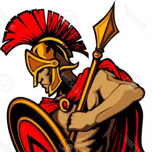 300x300 Photogreek Spartan Trojan Vector Mascot With Spear And Shield