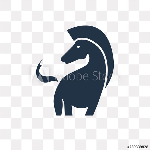 500x500 Trojan Vector Icon Isolated On Transparent Background, Trojan