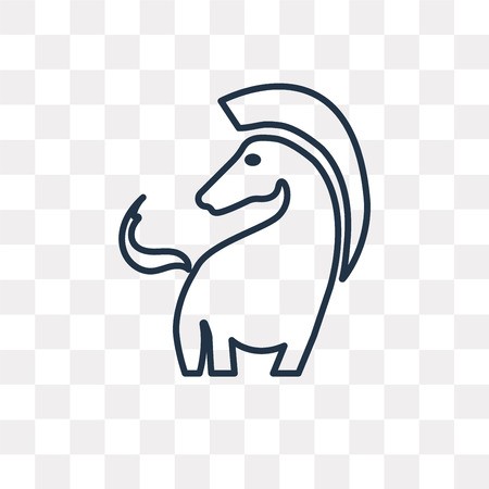 450x450 Trojan Vector Outline Icon Isolated On Transparent Background