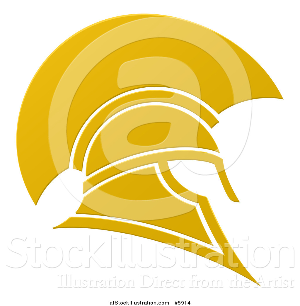 1024x1044 Vector Illustration Of A Golden Spartan Trojan Helmet