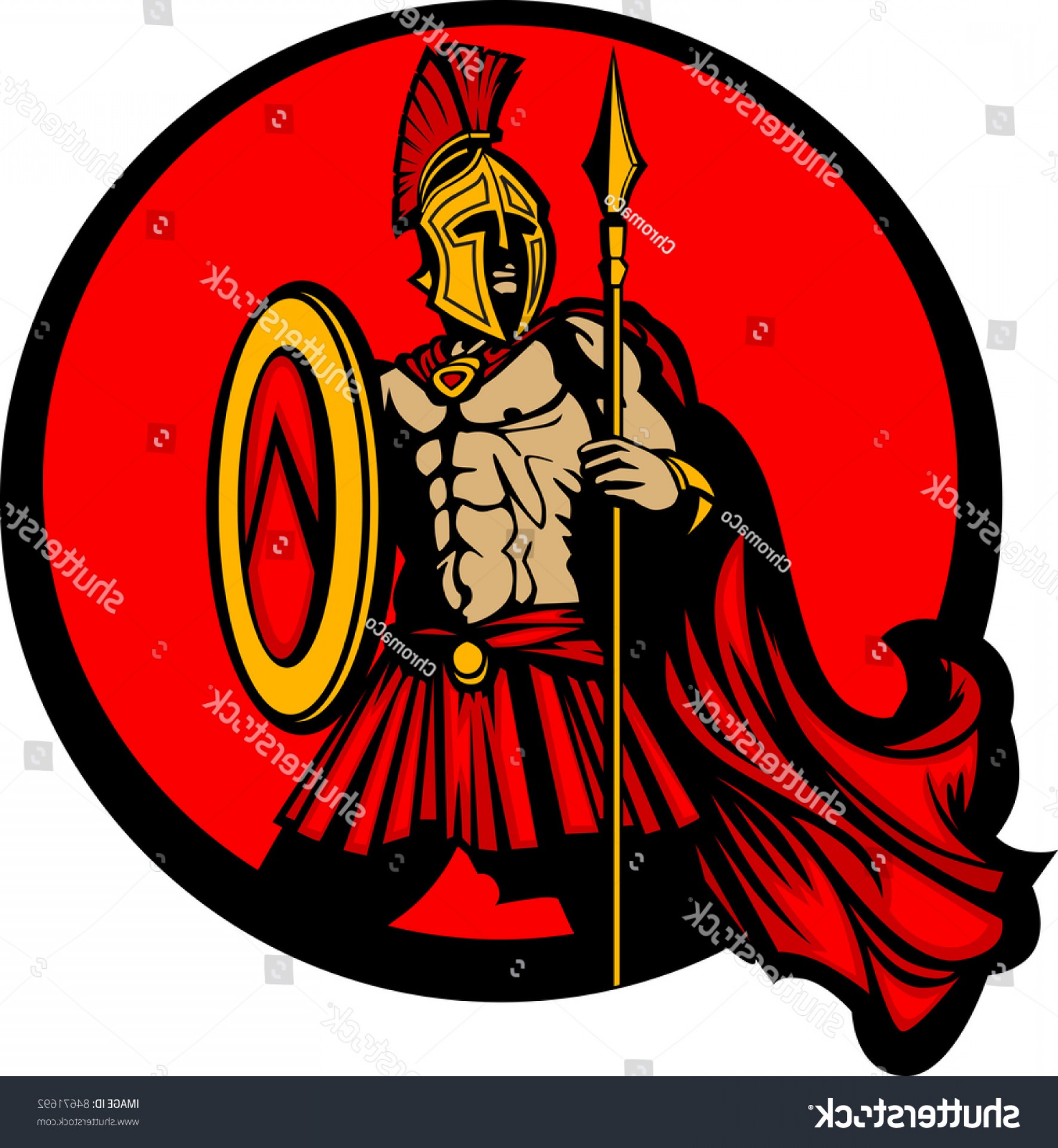 1770x1920 Greek Spartan Trojan Vector Mascot Spear Soidergi