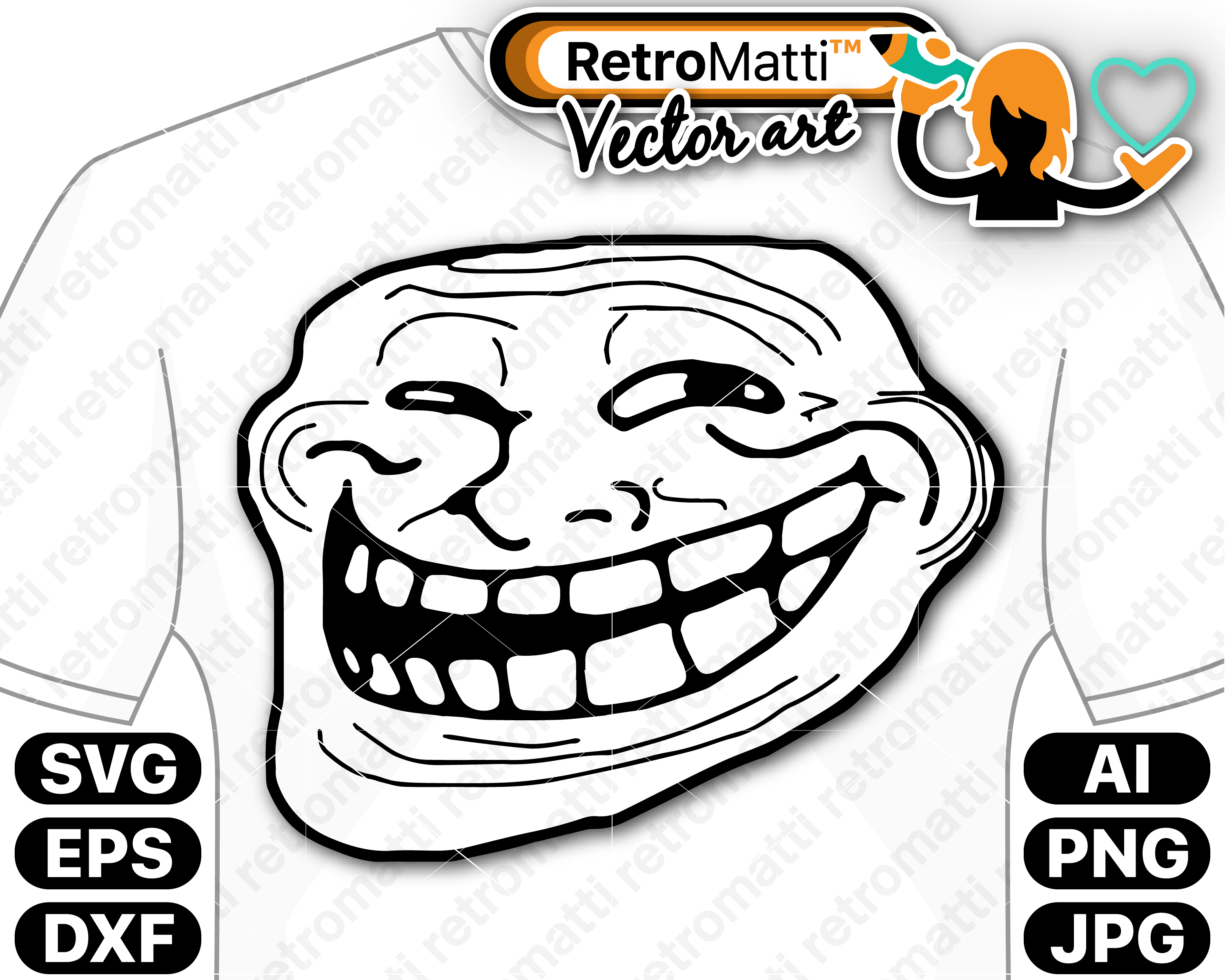 3000x2400 Troll Face Meme Retromatti