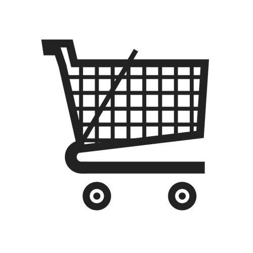 500x500 Supermarket Trolley Vector Sign
