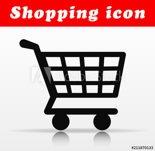 500x486 Black Trolley Vector Icon Design
