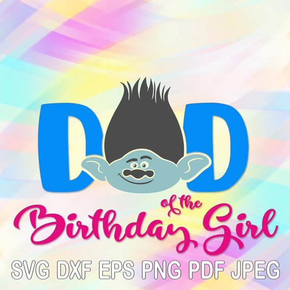 570x570 Png Dxf Princess Poppy Branch Trolls Head Hair Dad Birthday