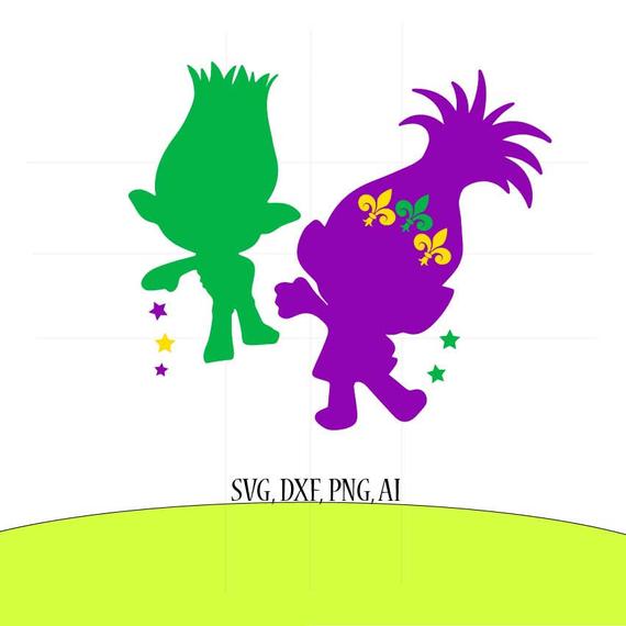 570x570 Trolls Mardi Gras Trolls Clipart Vector Mardi Etsy