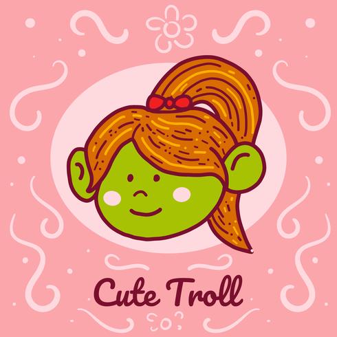 490x490 Cute Troll Vector