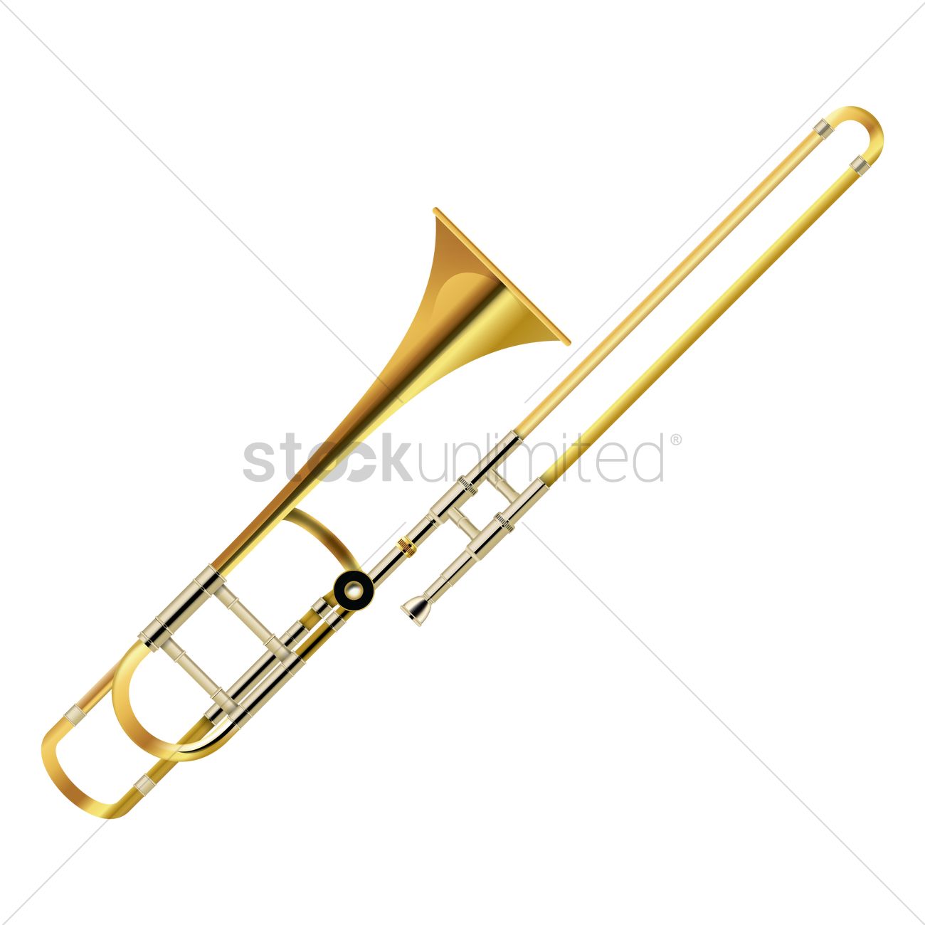 1300x1300 Trombone Vector Image
