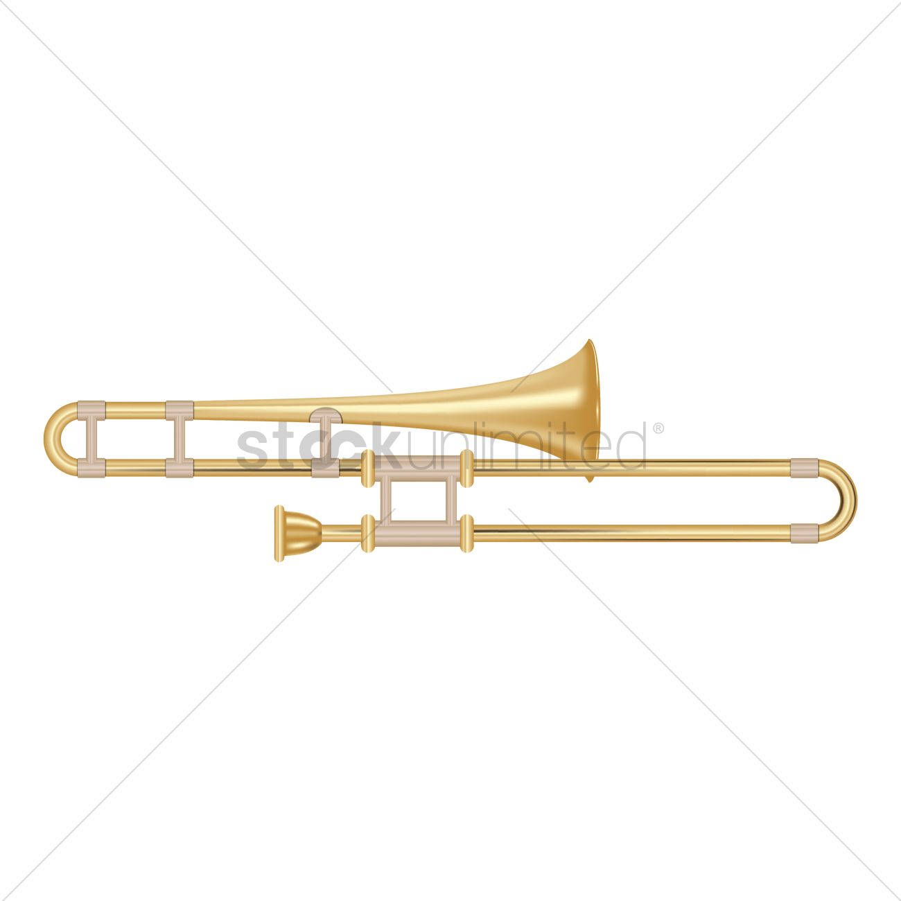 1300x1300 Trombone Vector Image