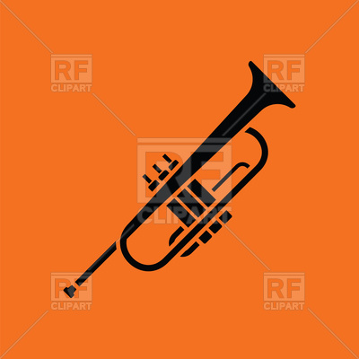 400x400 Trombone Icon On Orange Background Vector Image Of Music Angelp