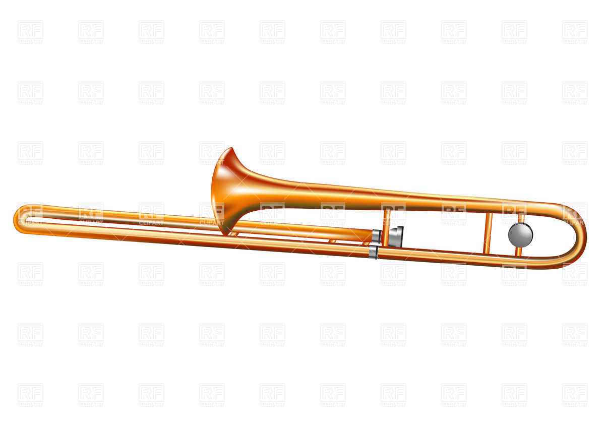 1200x849 Trombone Isolated On White Background Vector Image Of Objects