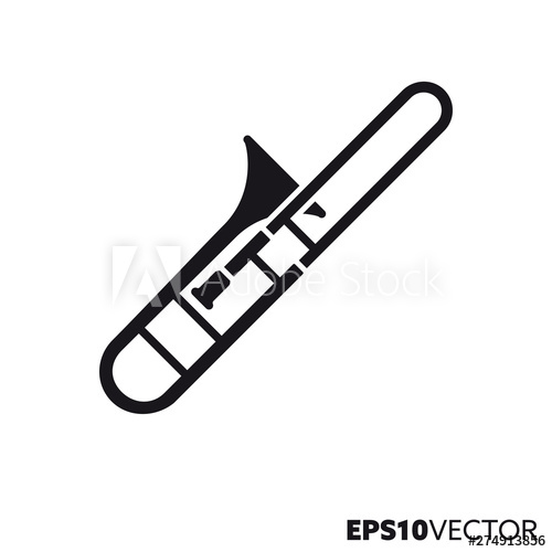 500x500 Trombone Vector Icon