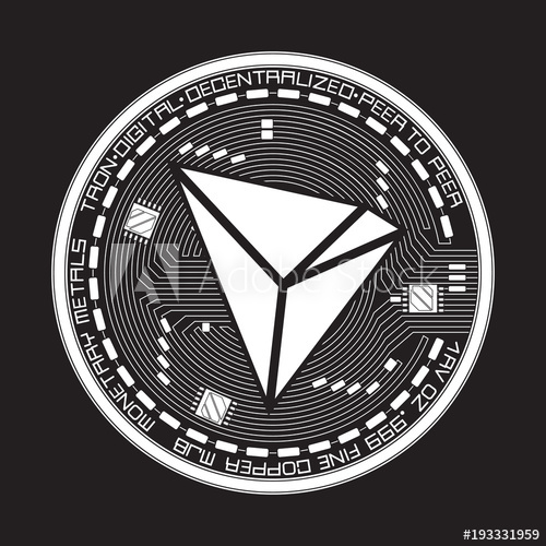 Crypto Currency White Coin With Black Tron Symbol On Obverse 500x500 Crypto Currency White Coin With Black Tron Symbol On Obverse