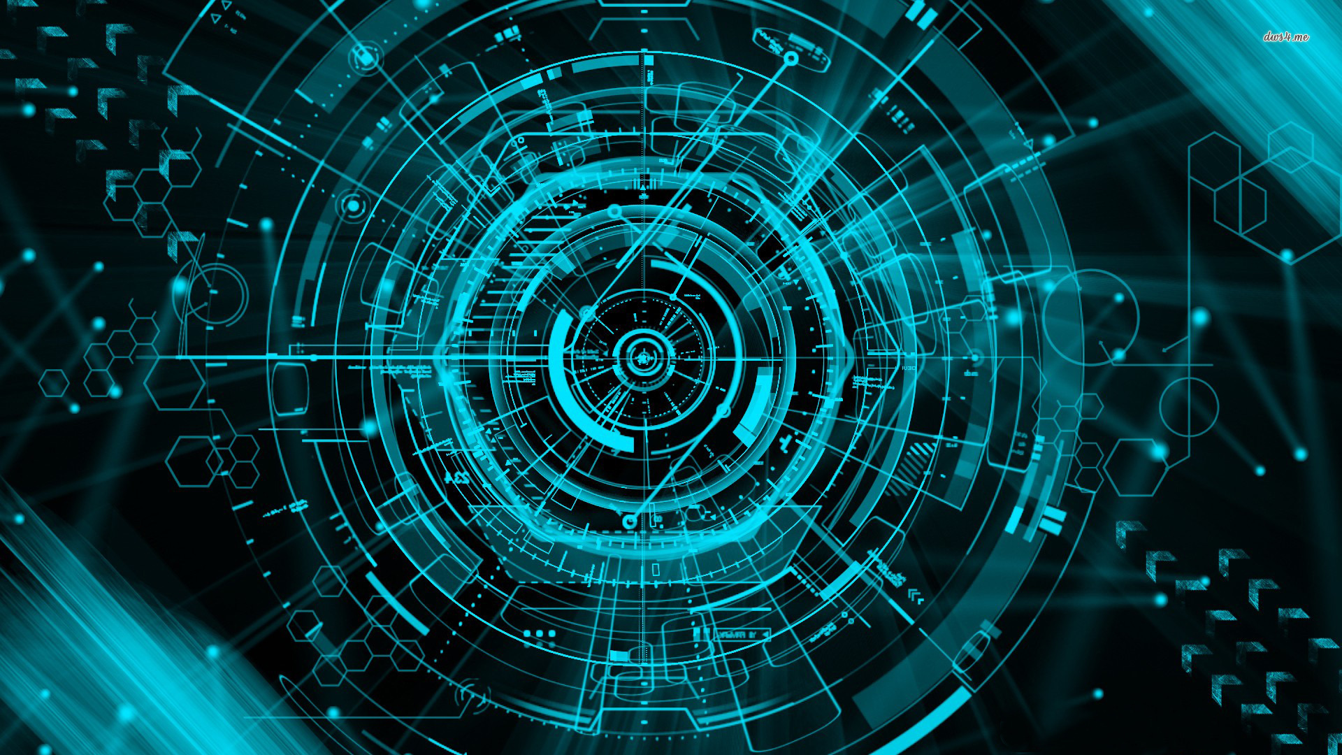 1920x1080 Tron Inspired Design Wallpaper