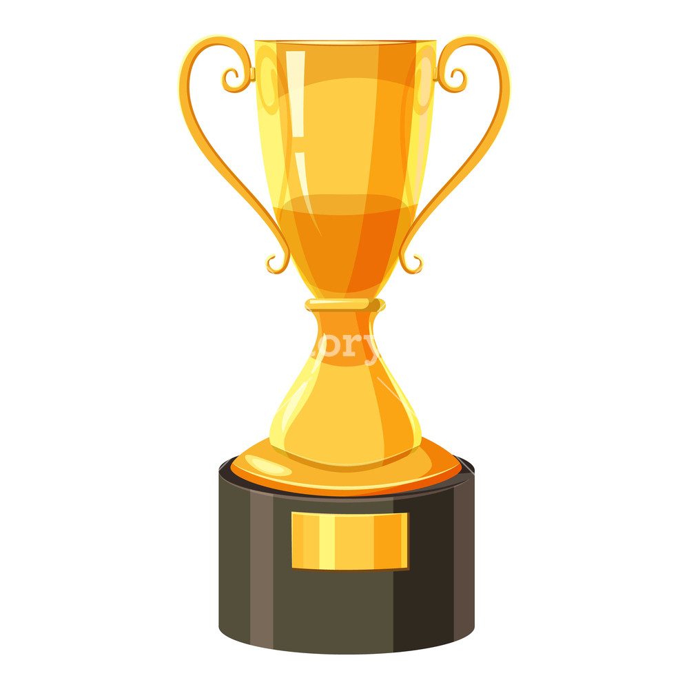 1000x1000 Golden Trophy Cup Icon Cartoon Illustration Of Golden Trophy Cup
