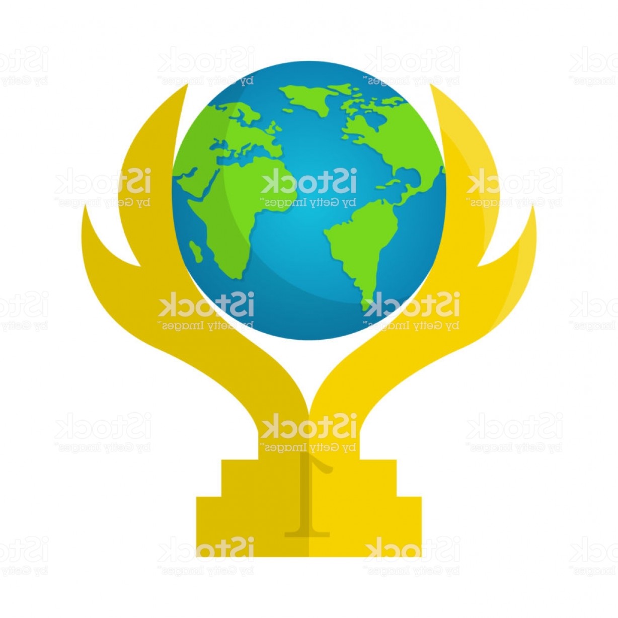 1228x1228 Vector Winner Trophy Cup Icon Flat World Trophy Symbol Isolated