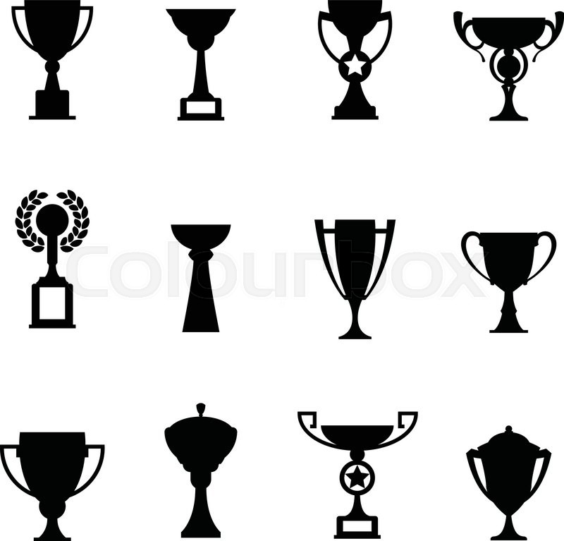 800x767 Vector Winner Cup Trophy Flat Icon Stock Vector Colourbox