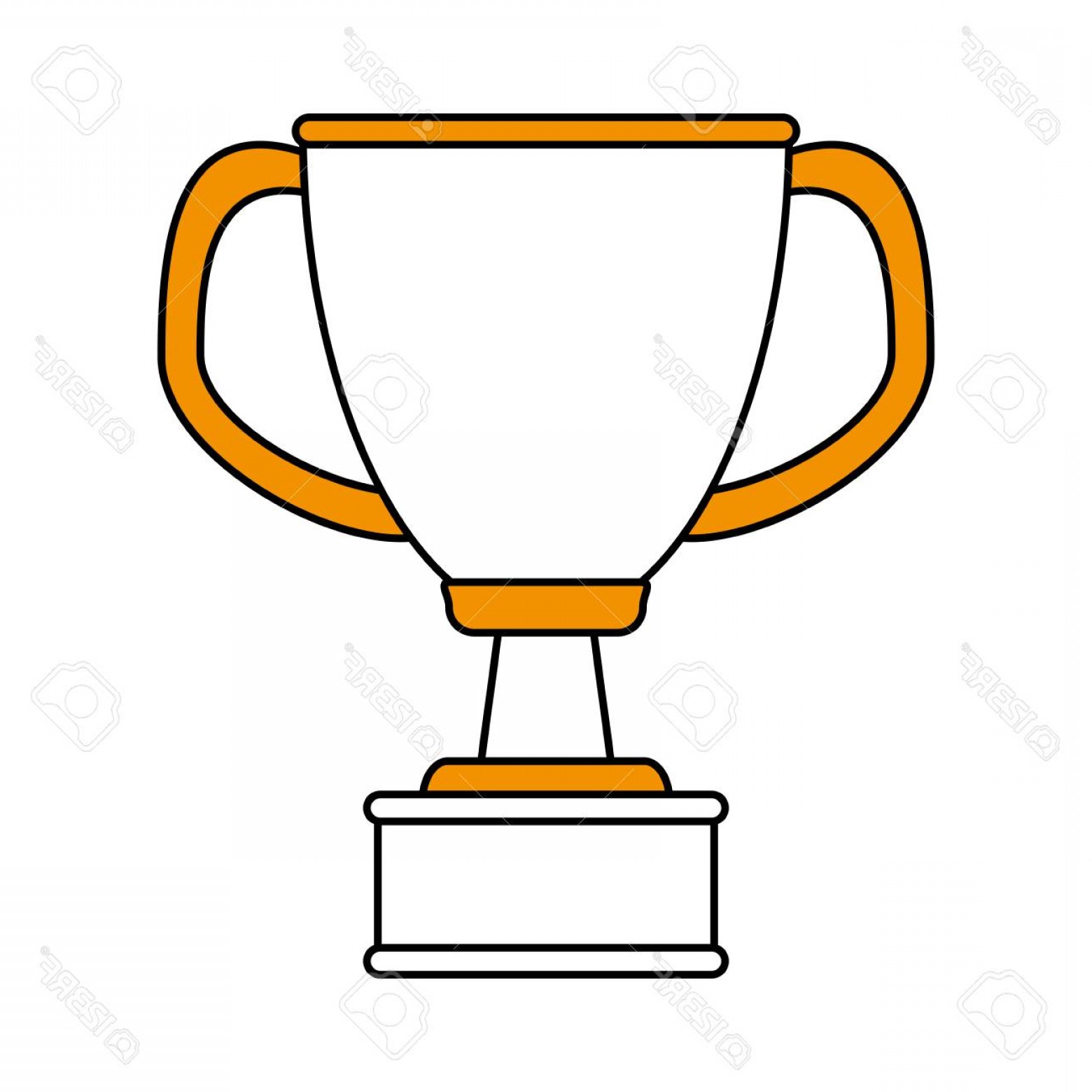 1560x1560 Photostock Vector Color Silhouette Cartoon Cup Trophy With Double