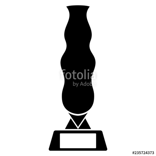 500x500 Silhouette Of A Golden Trophy Vector Illustration Design Stock
