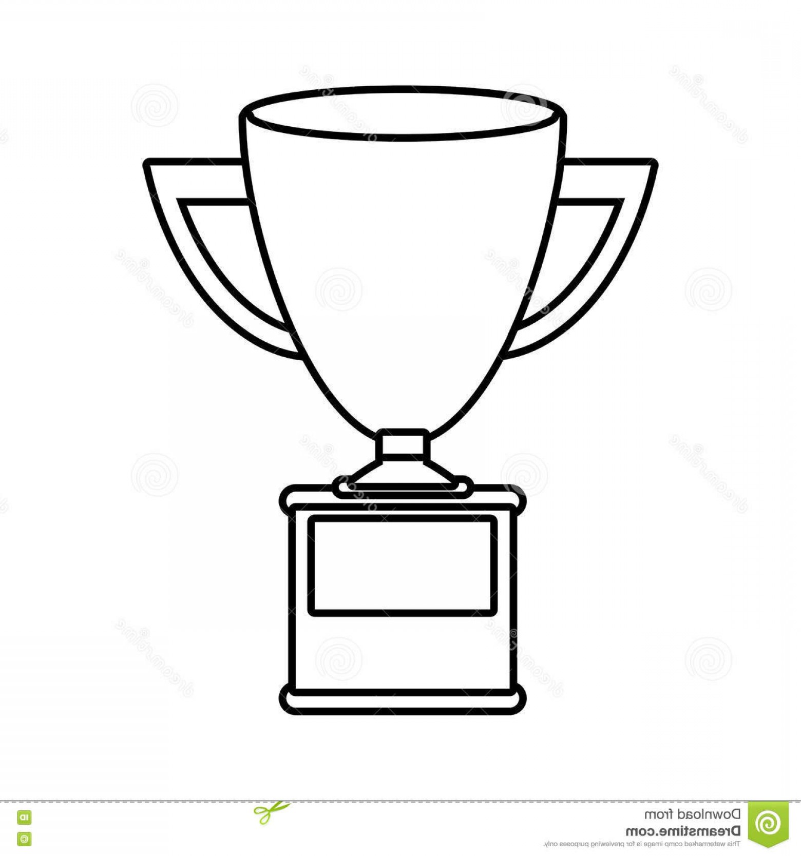 1560x1668 Stock Illustration Silhouette Trophy Cup Plate Vector Illustration