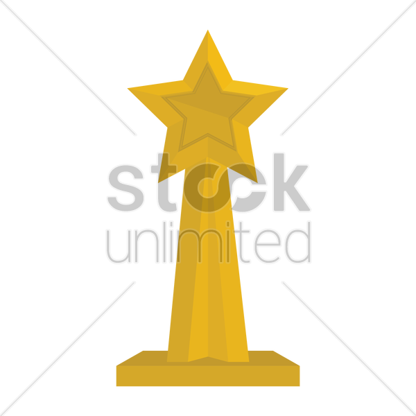 600x600 Free Star Trophy Vector Image