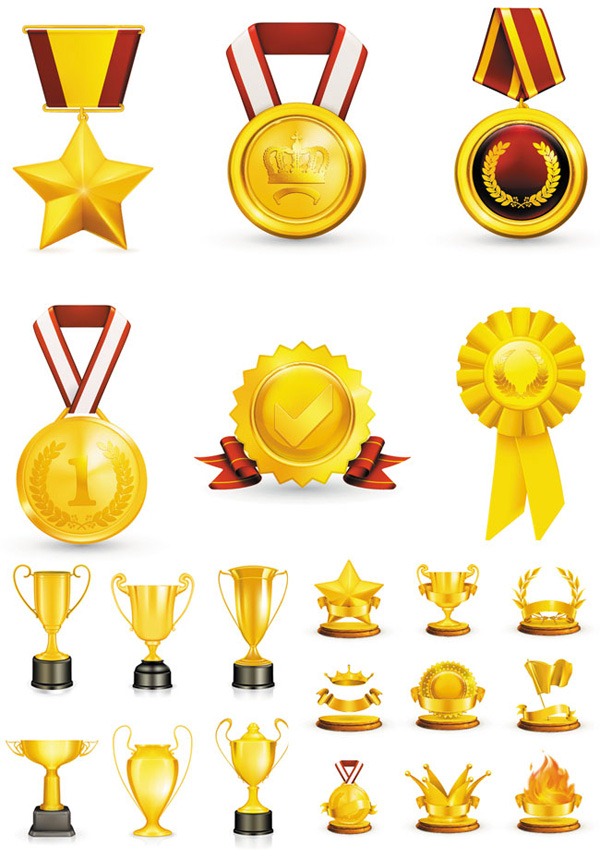 600x858 Gold Medal Trophy Vector Material My Free Photoshop World