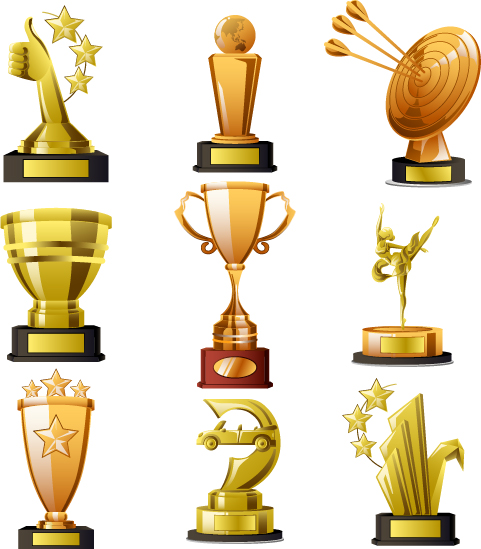 481x549 Gold Trophy Collection Vector Material Free Download