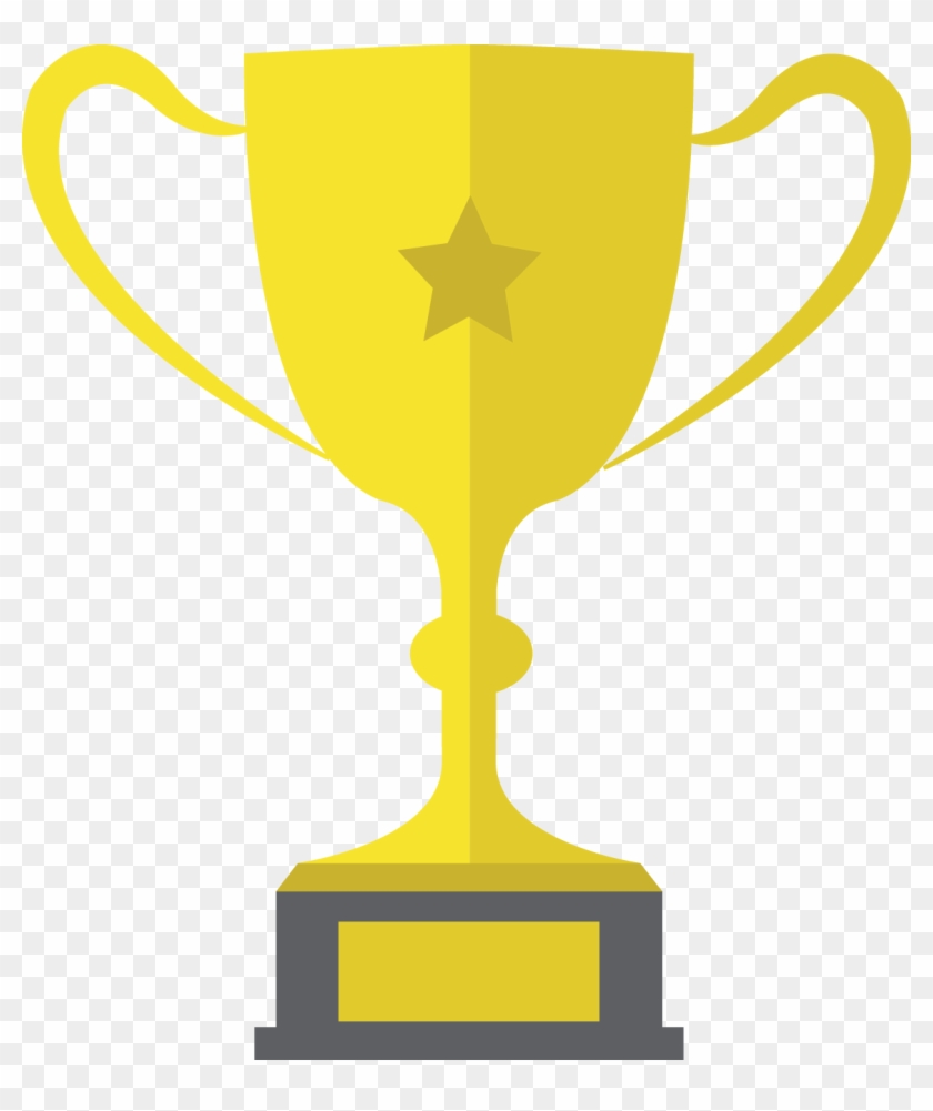 840x1001 Vector Flat Golden Trophy