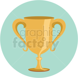 300x300 Trophy Vector Flat Icon Clipart With Circle Background Clipart