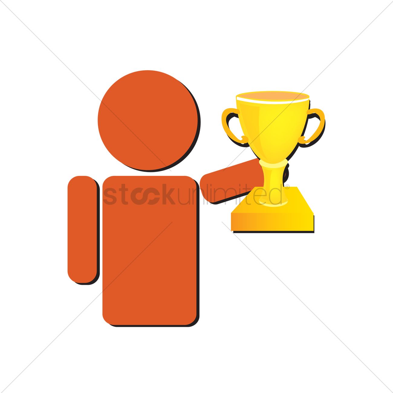 Free Human Icon Holding A Trophy Vector Image 1300x1300 Free Human Icon Holding A Trophy Vector Image