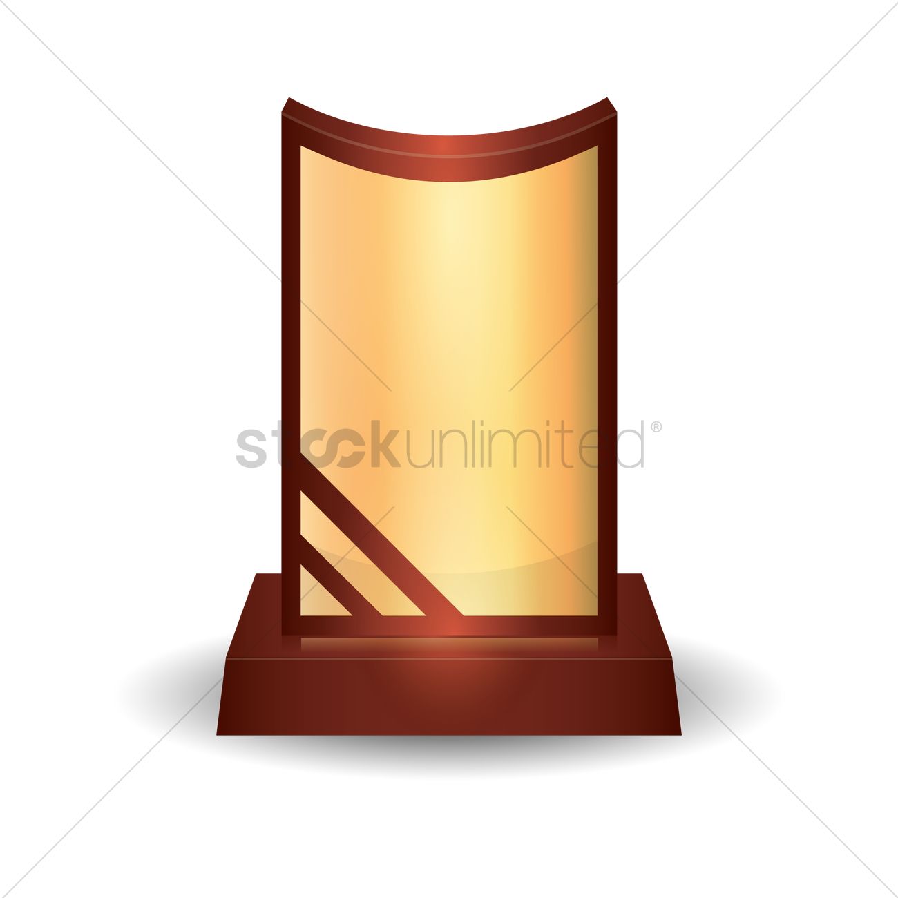 1300x1300 Wooden Trophy Vector Image