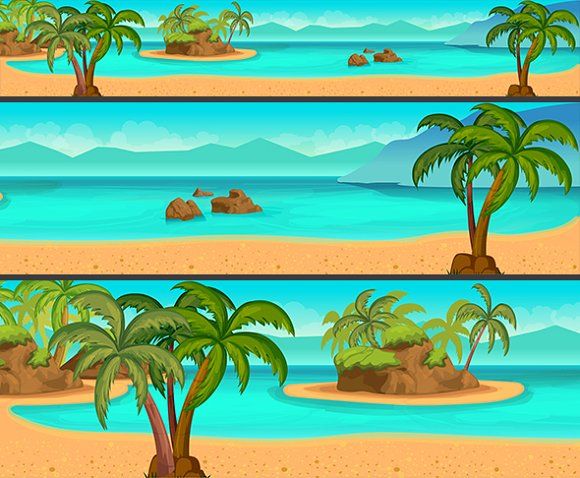 580x478 Sea Panorama, Tropical Beach Graphics Sea Panorama Tropical Beach