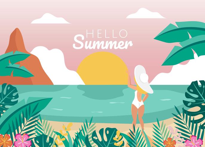 686x490 Tropical Beach Vector