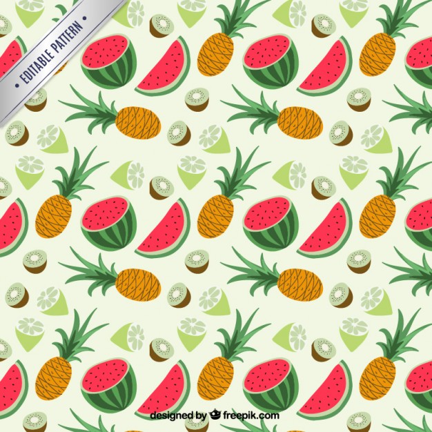626x626 Pattern With Tropical Fruits Free Vectors Ui Download