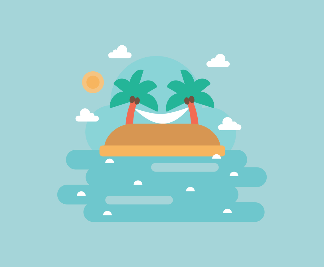 1136x936 Tropical Island Vector Art Graphics