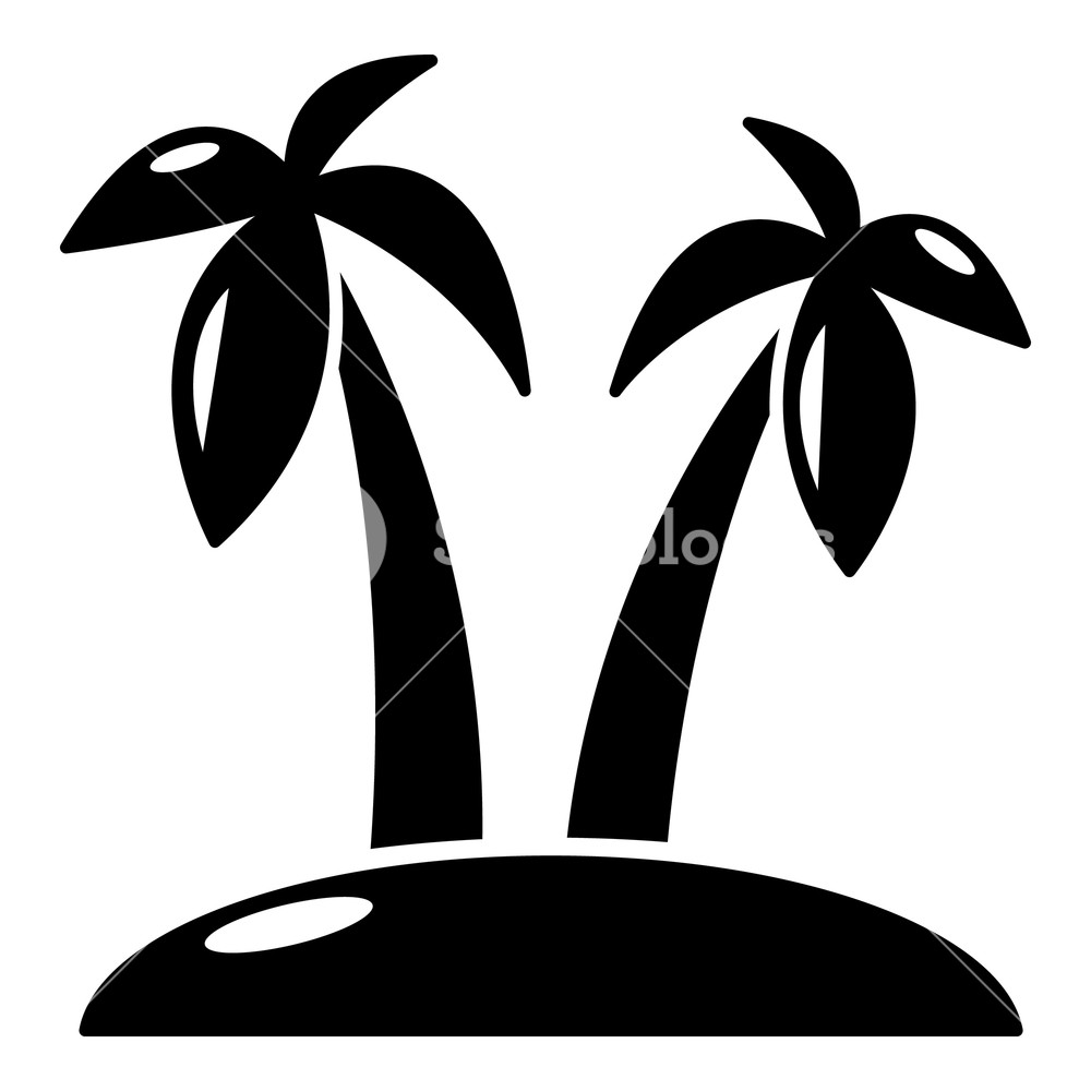 1000x1000 Tropical Island Icon Simple Illustration Of Tropical Island