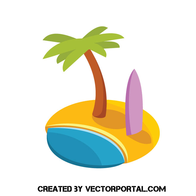 660x660 Tropical Island Vector