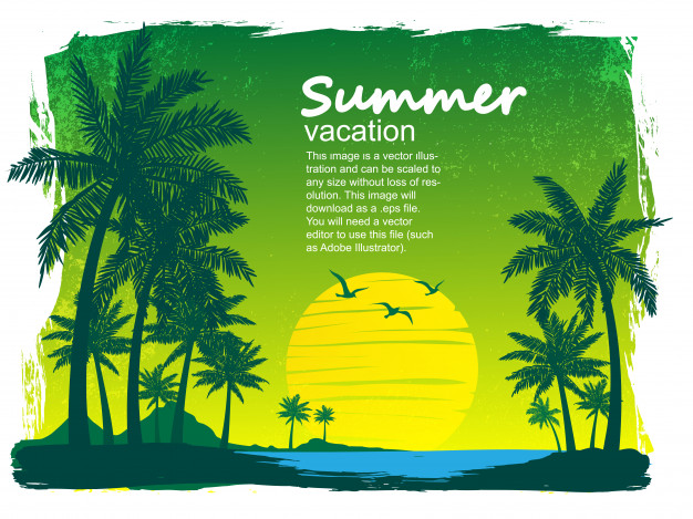 626x469 Tropical Island Vector Vector Premium Download