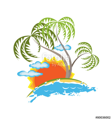 467x500 Tropical Island Vector Stock Image And Royalty Free Vector