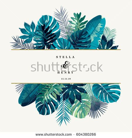 450x470 Trendy Summer Tropical Leaves Vector Design Beachisland