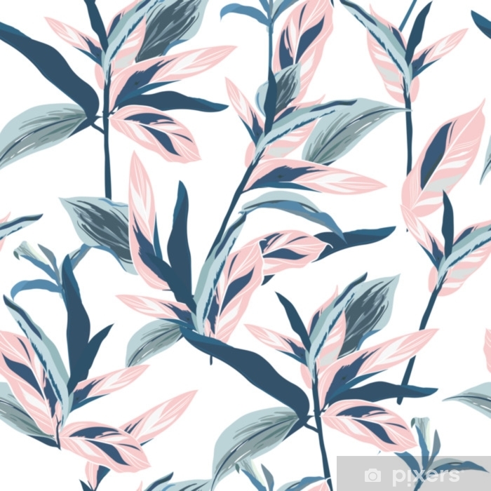 700x700 Tropical Leaves On Pastel Mood Seamless Graphic Design
