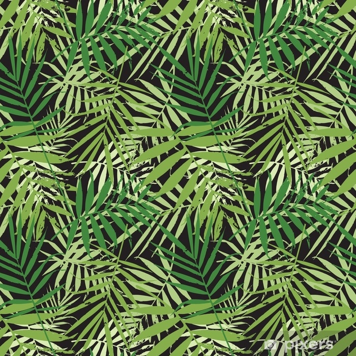 700x700 Tropical Palm Leaves, Jungle Leaves Seamless Vector Floral Pattern
