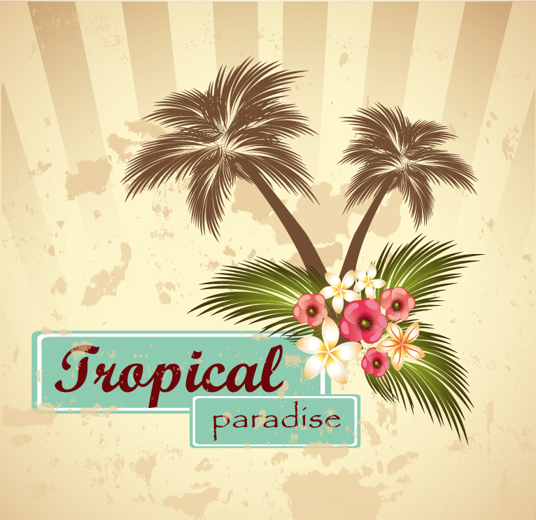 766x743 Tropical Paradise Free Vector Graphic Download