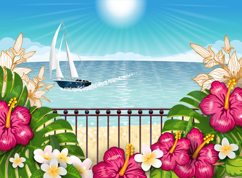 499x368 Tropical Paradise Free Vector Download