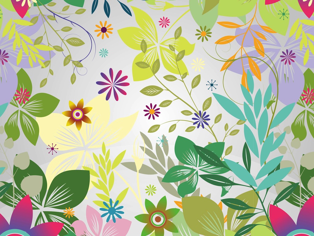 1024x768 Tropical Pattern Vector Art Graphics