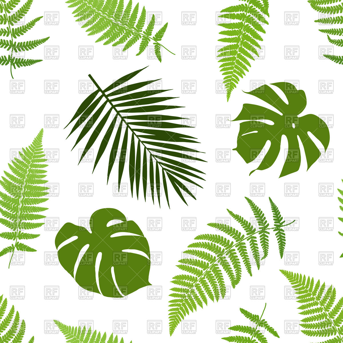 1200x1200 Tropical Leaves Seamless Pattern Vector Image Of Backgrounds