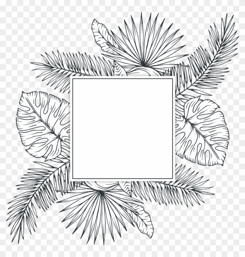 840x880 Tropical Vector Sketch