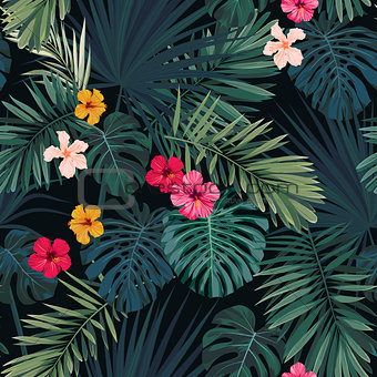 340x340 Image Seamless Hand Drawn Tropical Vector Pattern
