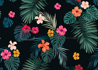 340x243 Image Seamless Hand Drawn Tropical Vector Pattern
